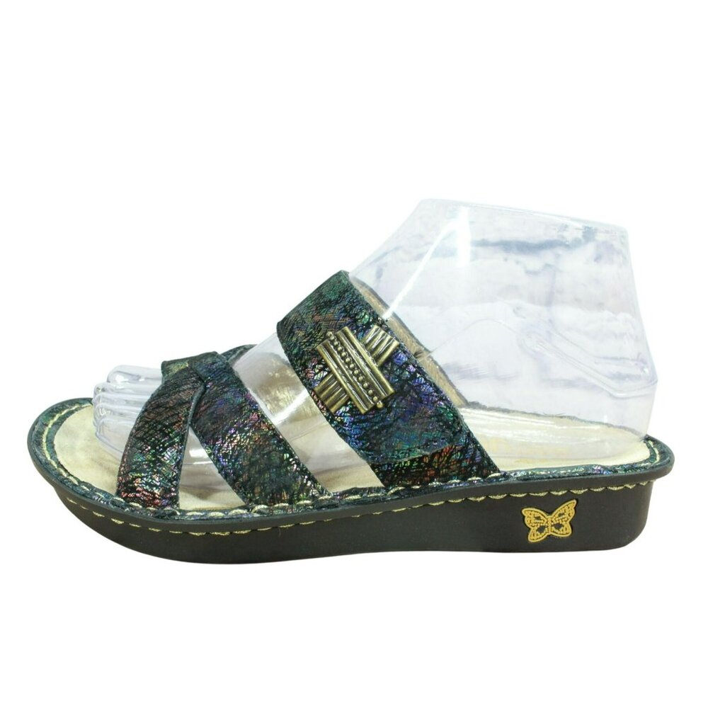 Alegria Victoriah Dynomite Multicolor Leather Criss-Cross Casual Sandals 36 US 6